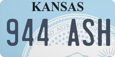 KS license plate 944ASH
