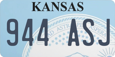 KS license plate 944ASJ