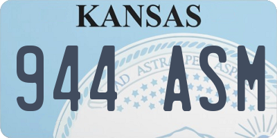 KS license plate 944ASM