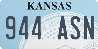 KS license plate 944ASN