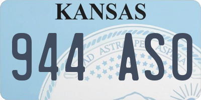 KS license plate 944ASO
