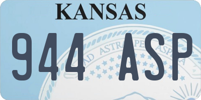 KS license plate 944ASP