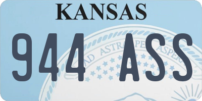 KS license plate 944ASS