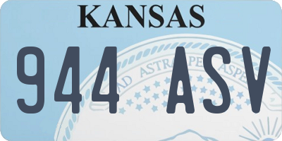 KS license plate 944ASV