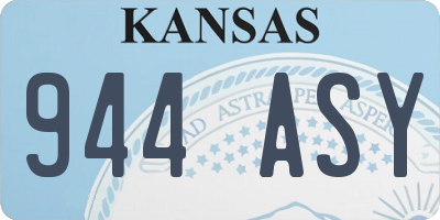 KS license plate 944ASY