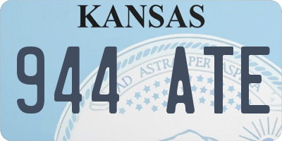 KS license plate 944ATE