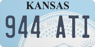 KS license plate 944ATI