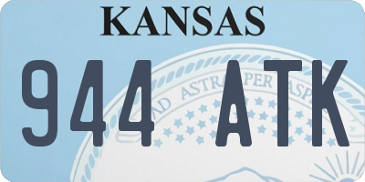 KS license plate 944ATK