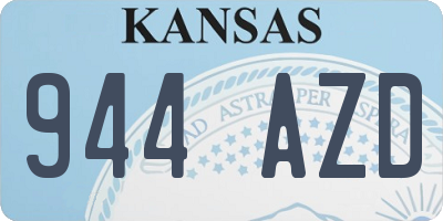 KS license plate 944AZD