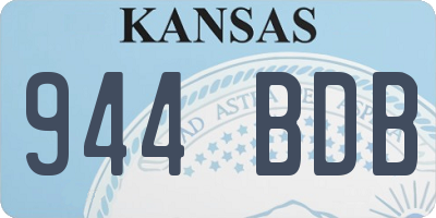 KS license plate 944BDB