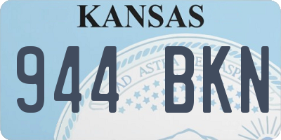 KS license plate 944BKN