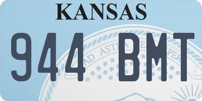 KS license plate 944BMT
