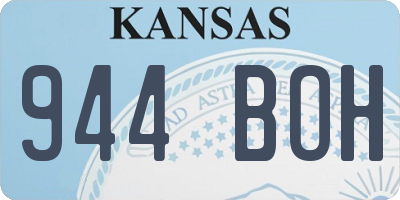 KS license plate 944BOH