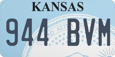 KS license plate 944BVM
