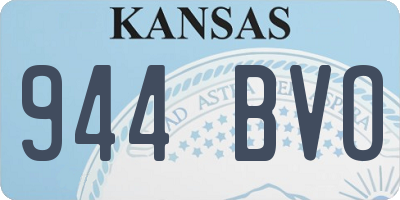 KS license plate 944BVO