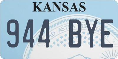 KS license plate 944BYE