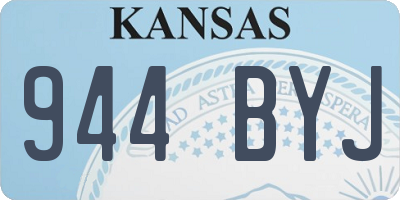 KS license plate 944BYJ