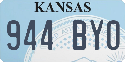KS license plate 944BYO