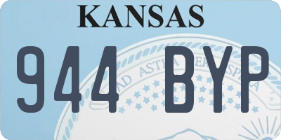 KS license plate 944BYP