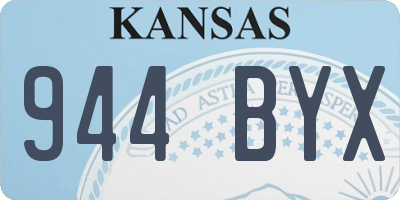 KS license plate 944BYX