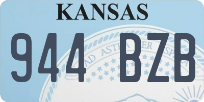 KS license plate 944BZB