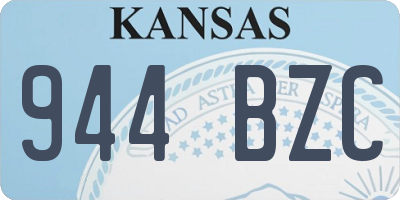 KS license plate 944BZC