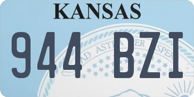 KS license plate 944BZI