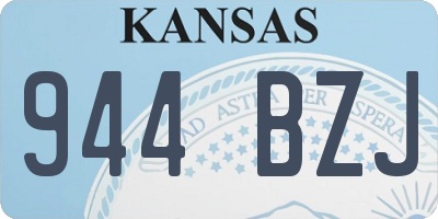 KS license plate 944BZJ