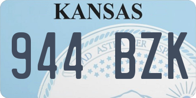 KS license plate 944BZK