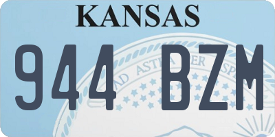 KS license plate 944BZM