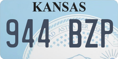 KS license plate 944BZP