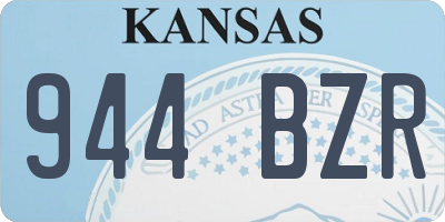 KS license plate 944BZR