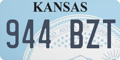 KS license plate 944BZT