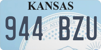KS license plate 944BZU