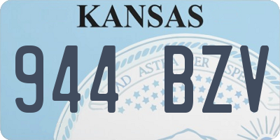KS license plate 944BZV