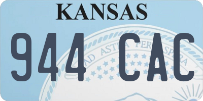 KS license plate 944CAC