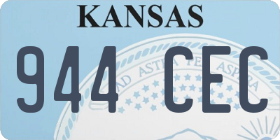KS license plate 944CEC