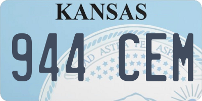 KS license plate 944CEM
