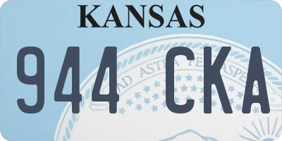 KS license plate 944CKA