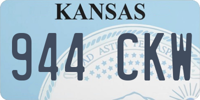 KS license plate 944CKW