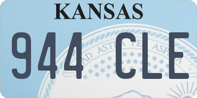 KS license plate 944CLE
