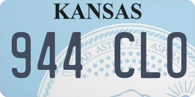 KS license plate 944CLO