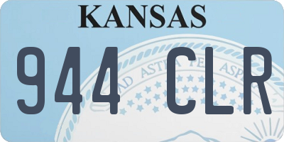 KS license plate 944CLR