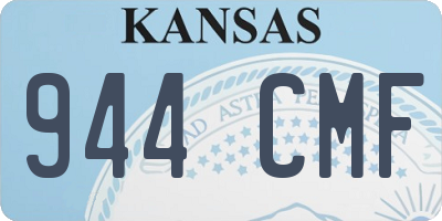 KS license plate 944CMF