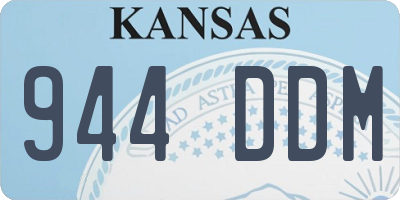 KS license plate 944DDM