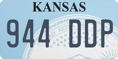 KS license plate 944DDP