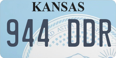 KS license plate 944DDR
