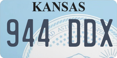 KS license plate 944DDX