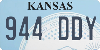 KS license plate 944DDY