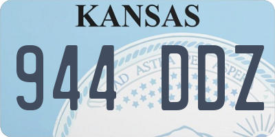 KS license plate 944DDZ